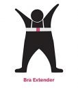 Two-hook Bra Extender 3-pack – beige