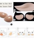 TUOY Self-Adhesive Bra Pad Enhance Breast Pad Bra Insert Chest Push Up Bra Pads (Nude)
