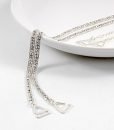Closecret Women’s Dense Rhinestone Bra Straps(Silver, 1 Pair)