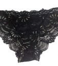 iB-iP Women’s Sheer Blossom Shell Colors Flower Eyelet Lace Low Rise Brief Panty, Size: M, Black