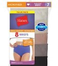 Hanes Women’s Pack Microfiber Brief, Assorted, 8 (Pack of 8)