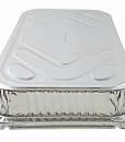 Handi-Foil 4 lb. Oblong Aluminum Entrée Dinner Food Storage Pan w/Dome Lid (pack of 25)