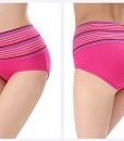 Andyshi High Waist Stripe Cotton Abdomen Slim Briefs Panties for Women 3 Pack A Andyshi High Waist Stripe Cotton Abdomen Slim Briefs Panties for Women 3 Pack A