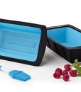 Pack of 2 Loaf Cake 10 Inch Flexible Pans Banana Bread Pan Black & Blue Quality Silicone molds + Brush + Free Homemade Bread Recipes Ebook