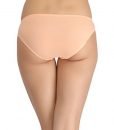 Clovia Cotton Mid-Waist Bikini With Side Lace Panels – Orange