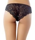 iB-iP Women’s Sheer Blossom Shell Colors Flower Eyelet Lace Low Rise Brief Panty, Size: M, Black