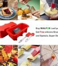 Walfos Nonstick Silicone Bread and Loaf Pan Set of 2, No odor, Easy baking mold for Homemade Cakes, Breads, Meatloaf and quiche (2, Red)