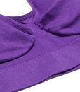 Asatr Women 3 Pieces/Pack Soft Sports Bra Top Padded Wirefree Pullover Bra Pink/Purple/Blue Asatr Women 3 Pieces/Pack Soft Sports Bra Top Padded Wirefree Pullover Bra Pink/Purple/Blue