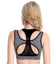 2 Pack Women’s Sports Bra Mesh Racerback Seamless Yoga Bras Removable Cups Wireless Workout Fitness Bra