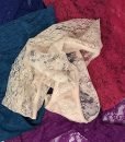Sexy Basics Women’s 6 Pack Wide Banded Spandex Soft Lace Bikini Panties (XL, 6 Pack- Scallop Shell/Rose/Purple/Teal/ Blue / Black)