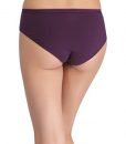 Clovia Cotton Mid-Waist Solid Bikini – Purple