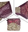 Underwear Women Plus Size Sexy Lace Leopard Briefs Lace Panties 4 Pack