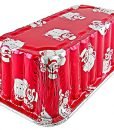 Handi-Foil 2 lb.Red Holiday X-Mas Snowman Aluminum Foil Loaf/Bread Pan w/Clear Dome Lid 25 Sets (Pack of 25)