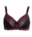 Women’s Full Coverage Bras Underwire Embroidery Lace Thin Push Up Brassiere