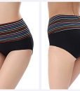 Andyshi High Waist Stripe Cotton Abdomen Slim Briefs Panties for Women 3 Pack A Andyshi High Waist Stripe Cotton Abdomen Slim Briefs Panties for Women 3 Pack A